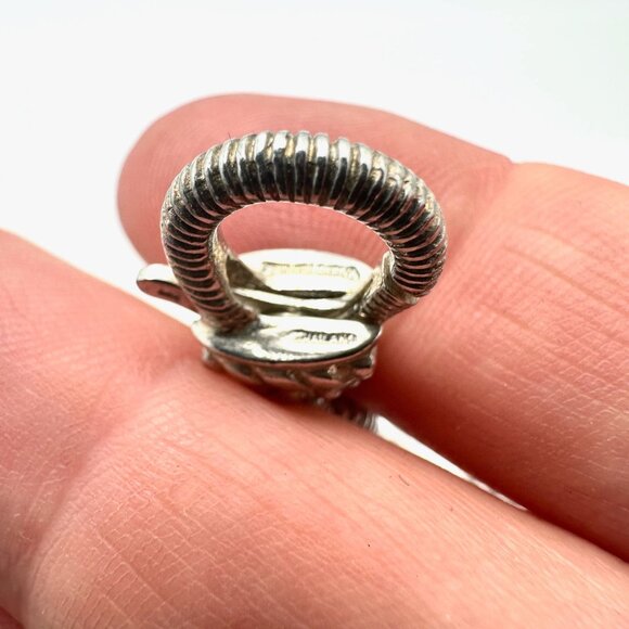 Judith Ripka Sterling Silver Ribbed Smooth Link 16 Inch Necklace82 Gram - Picture 3 of 3